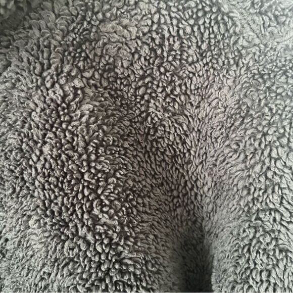 Shambhala Dark Grey Teddy Bear Quarter Zip Hoodie Sweater - Picture 4 of 4